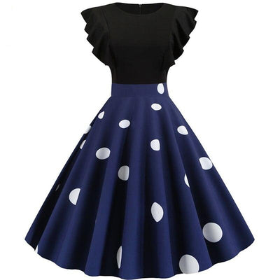 Rockabilly Kjole Med Capsermer