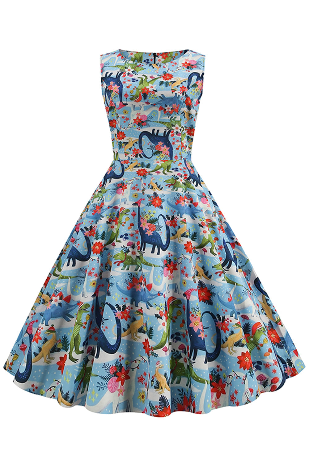Vintage Blomsterkjole Fra 1950-Tallet