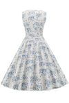 Vintage Kjole Med Blomstertrykk Fra 1950-Tallet