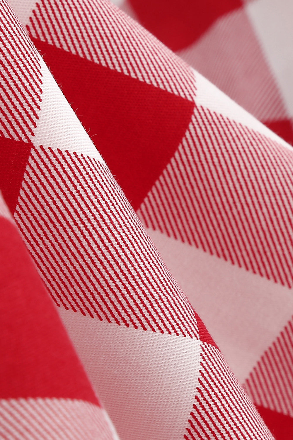 Vintage 1950-Talls Rød Rutete A-Linjekjole