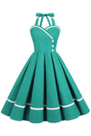 Vintage 50-Talls V-Hals Pin Up-Kjole