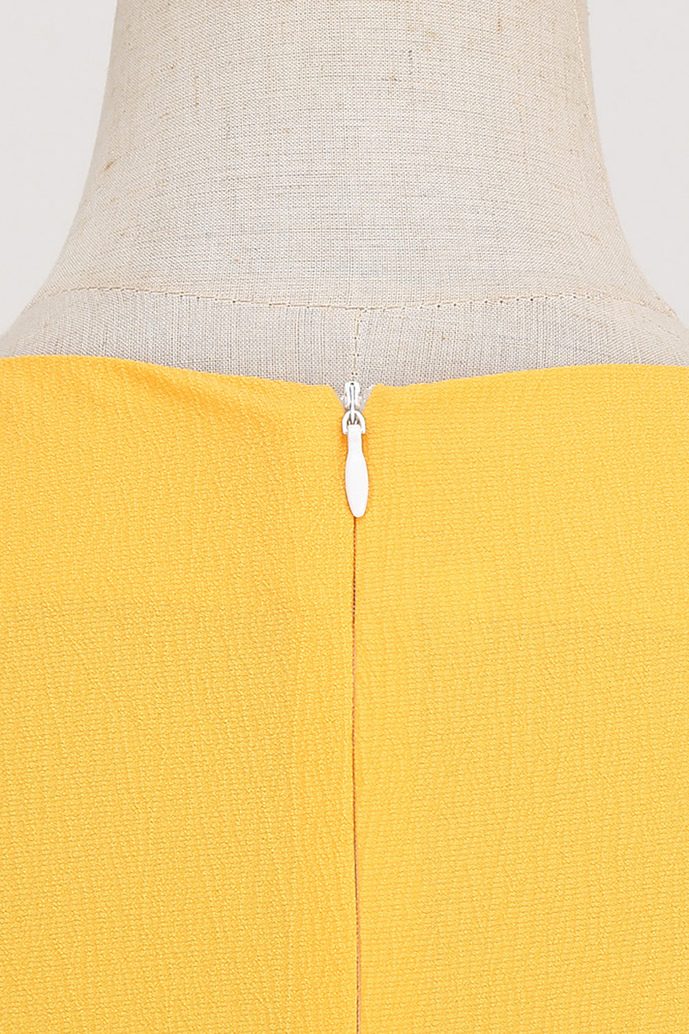 Gul 50-Talls Kjole I Retrostil Med Nøkkelhull