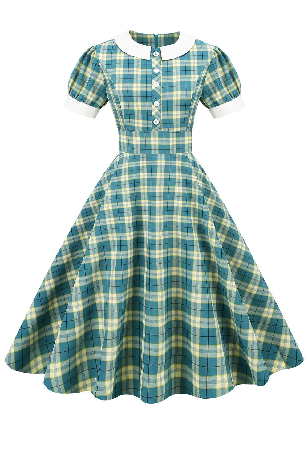 Vintage Rutete Kjole