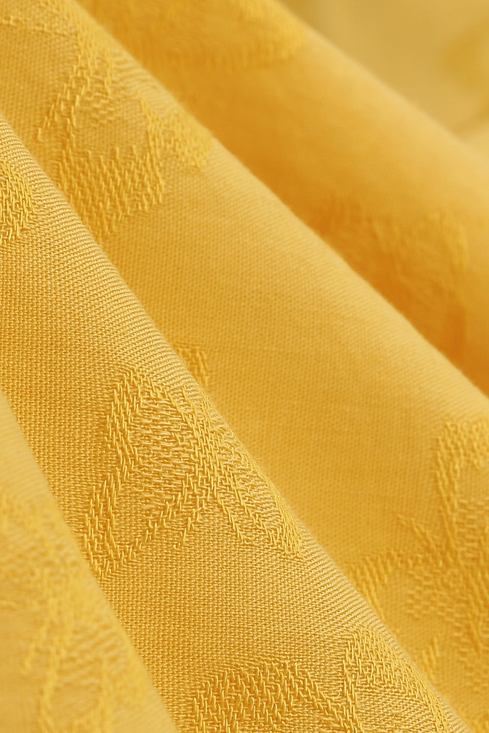 Gul Vintagekjole Med Nedslående Krage