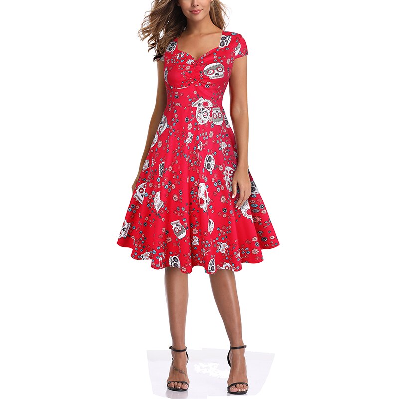 Rockabilly Halloween Skull Dress