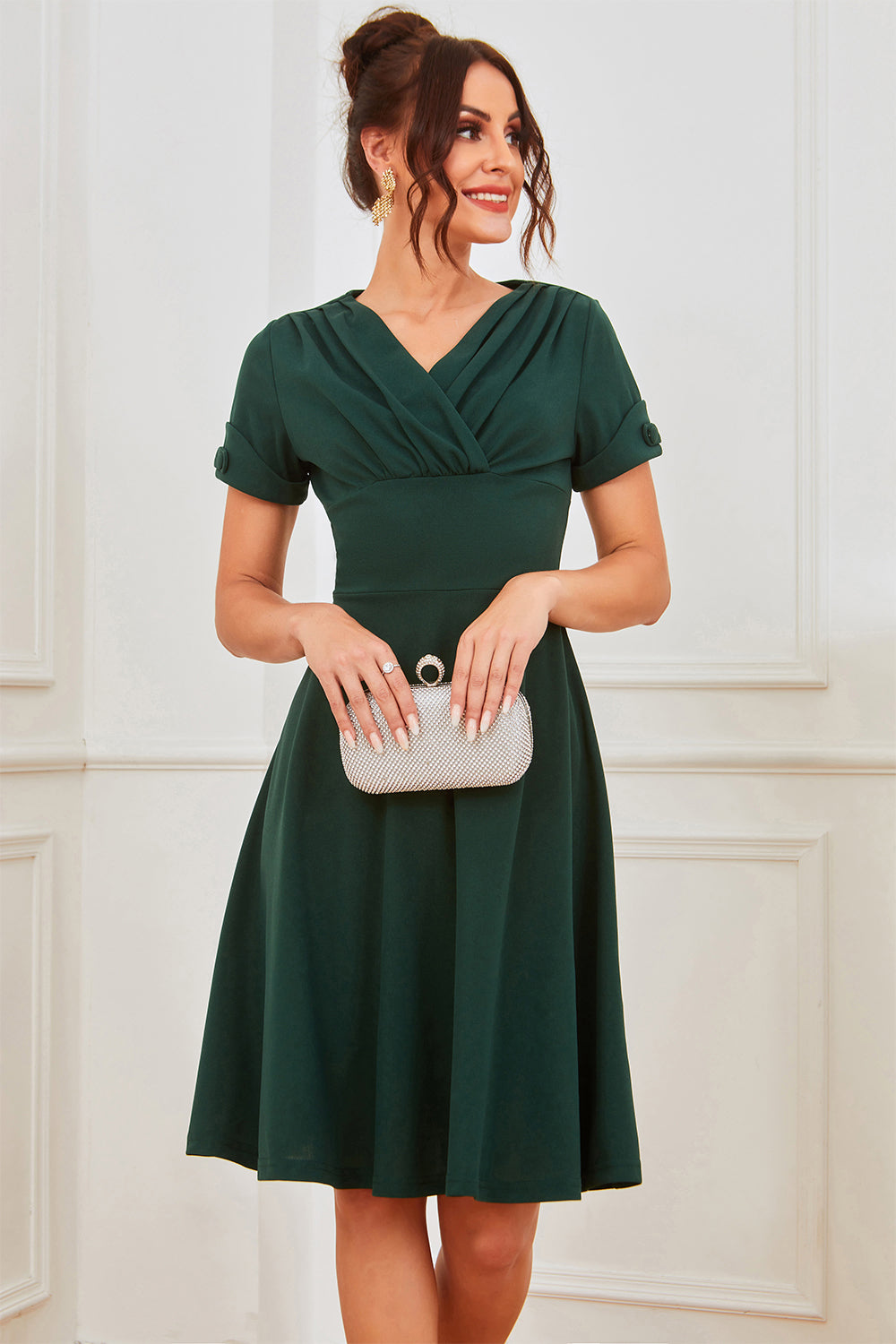 Vintage Mellomlang Trapesskjole