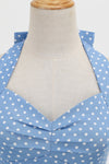 Retro Polka Dot Ryggløs Kjole For Kvinner