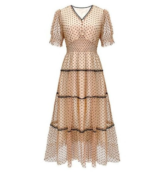 Vintage 40-Talls Kjole Champagne