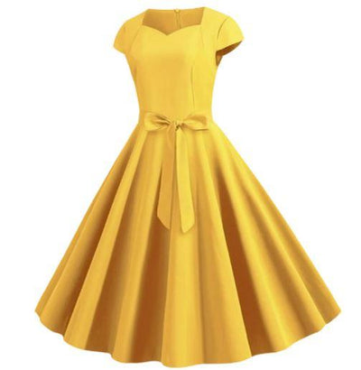 50-Talls Vintage Gul Kjole
