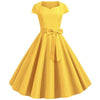 50-Talls Vintage Gul Kjole