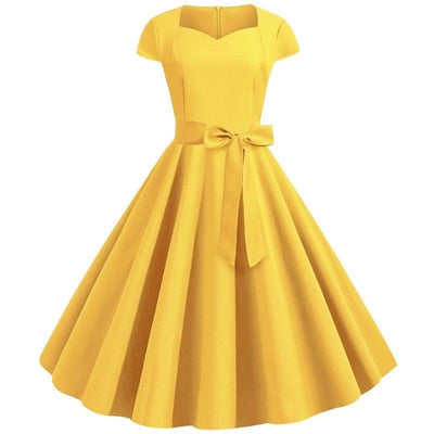 50-Talls Vintage Gul Kjole