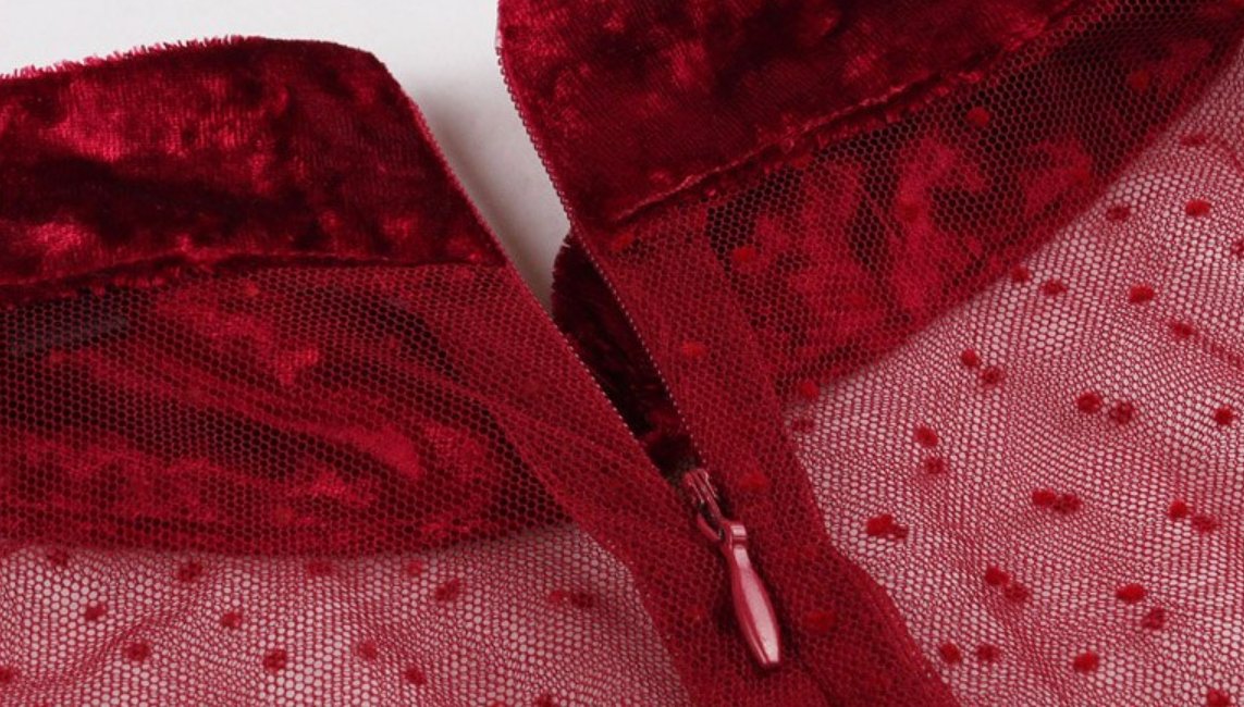 Vintage Burgundy Kjole Fra 60-Tallet