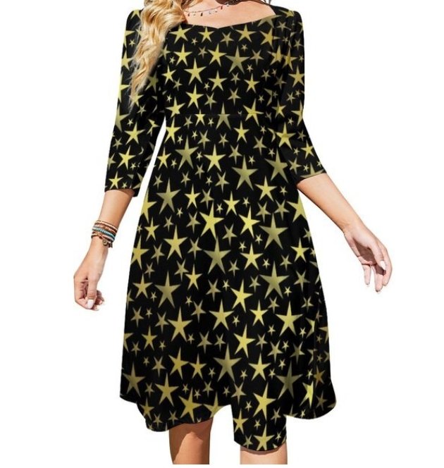 Vintage Elegant Damekjole Fra 70-Tallet