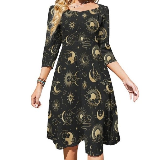 Vintage Ryggløs Kjole For Kvinner Fra 70-Tallet