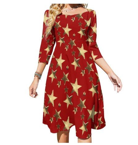 70-Talls Vintage Rød Kjole For Kvinner