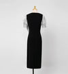 Vintage Petite Svart Kjole