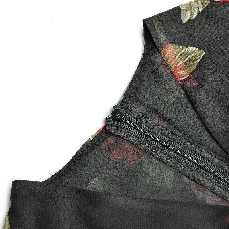 Svart Og Rød Kjole Fra 1940-Tallet