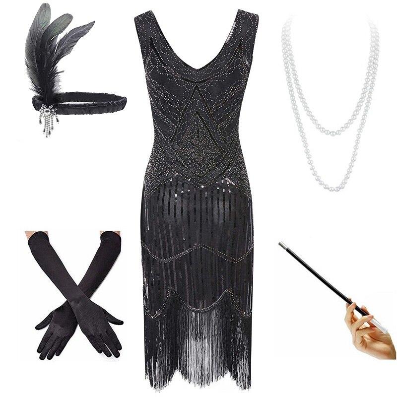 Vintage Sølvkjole Fra 20-Tallet