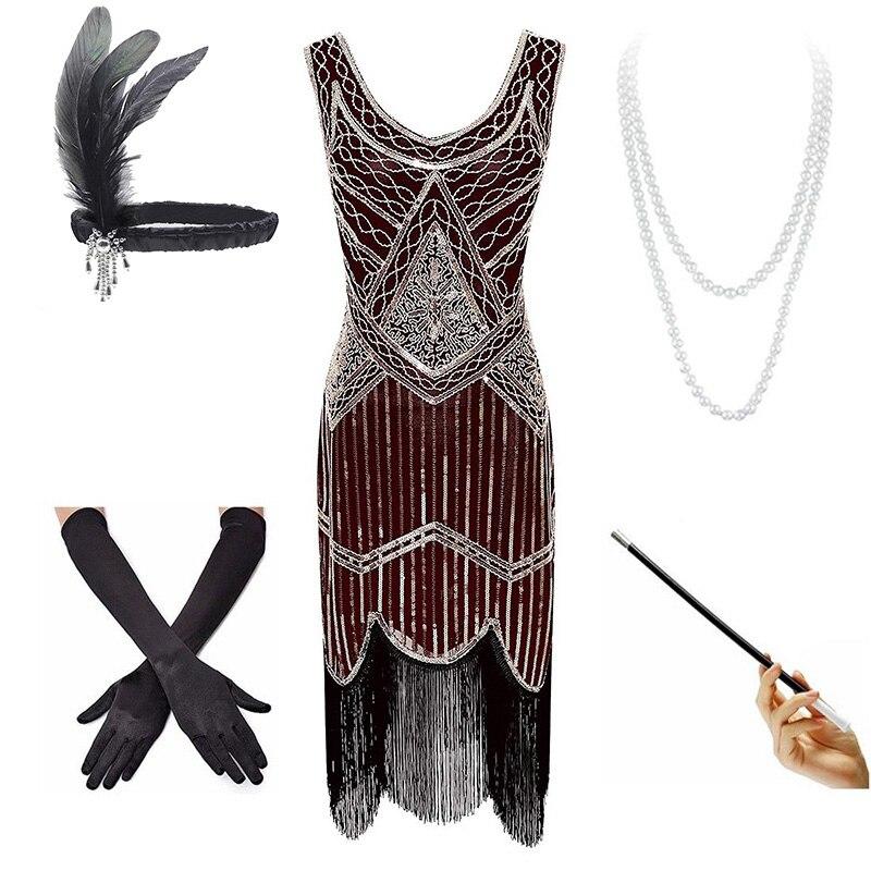 20-Talls Vintage Burgunderkjole