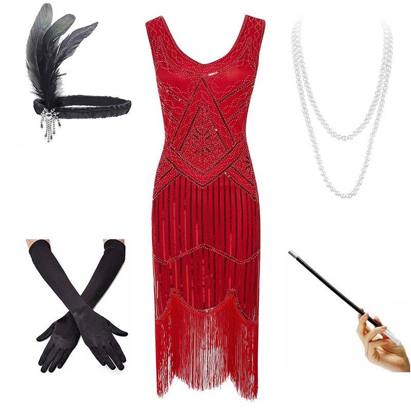 20-Talls Vintage Rød Kjole