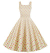 50s Pin Up Dress Beige