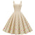 50s Pin Up Dress Beige