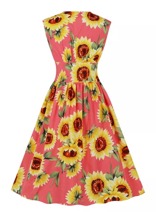 50s Pin Up Dress Vakre Blomster