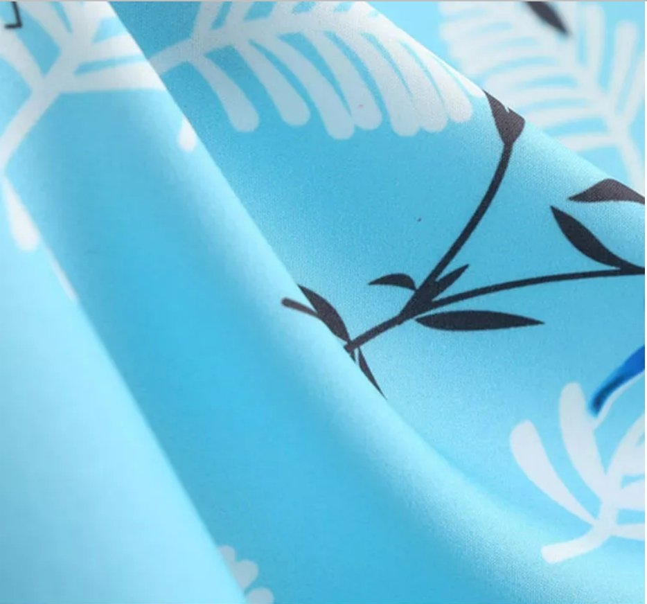 50-Talls Pin Up-Kjole Blå