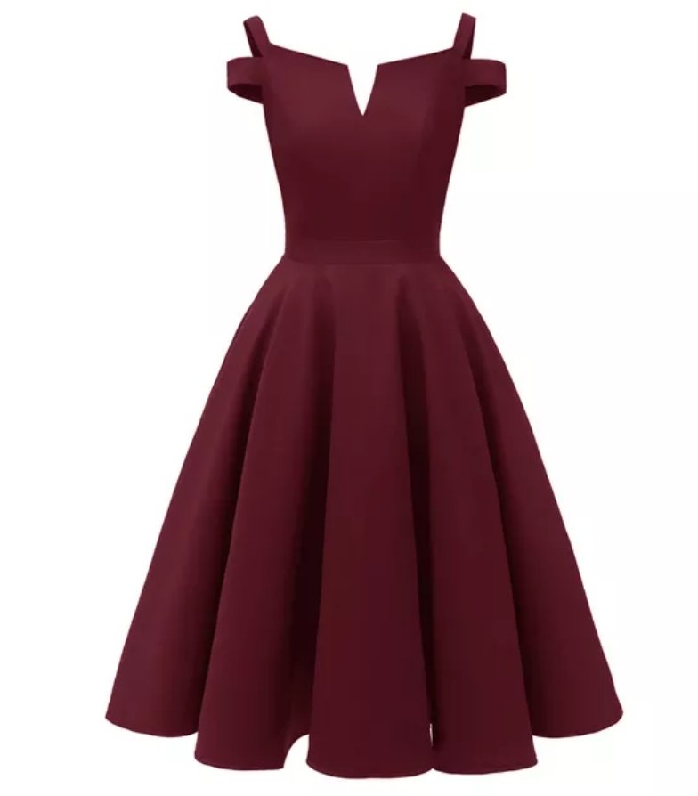 50s Pin Up Dress Burgundy