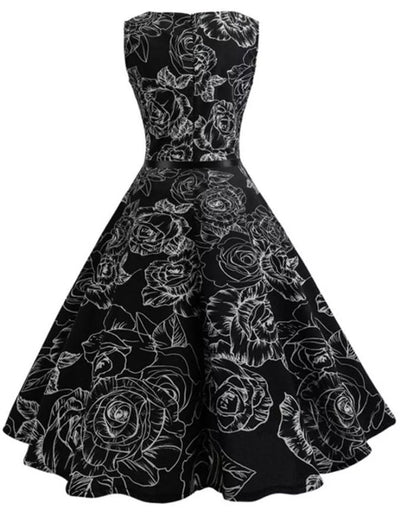 50s Pin Up Black Dress