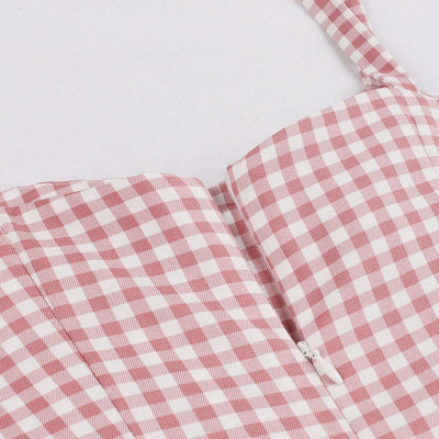 Gingham-Kjole Fra 50-Tallet