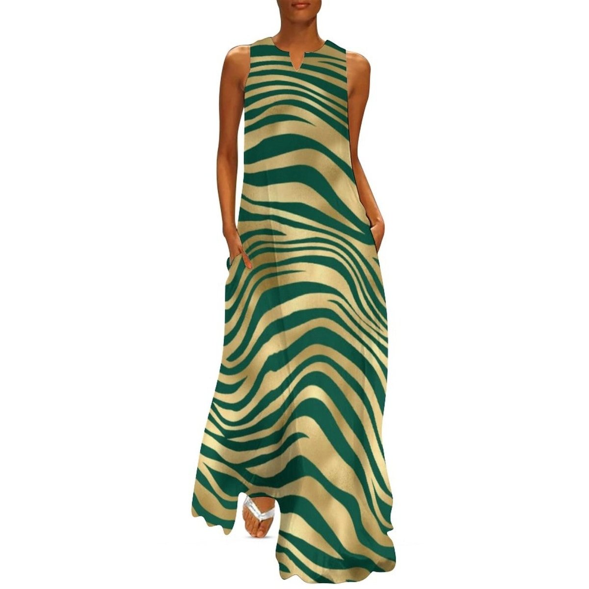 Vintage Dressy Kjole Fra 70-Tallet