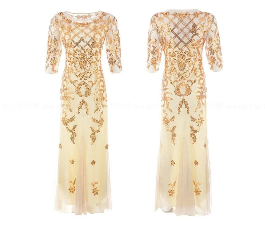 Vintage Elfenbenskjole Fra 20-Tallet