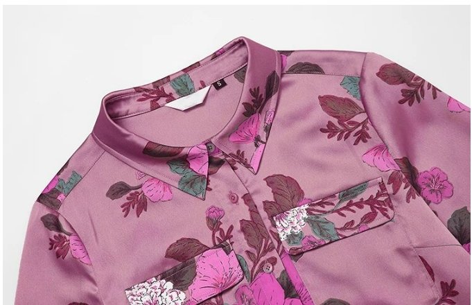 40-Talls Høyhalset Lilla Kjole