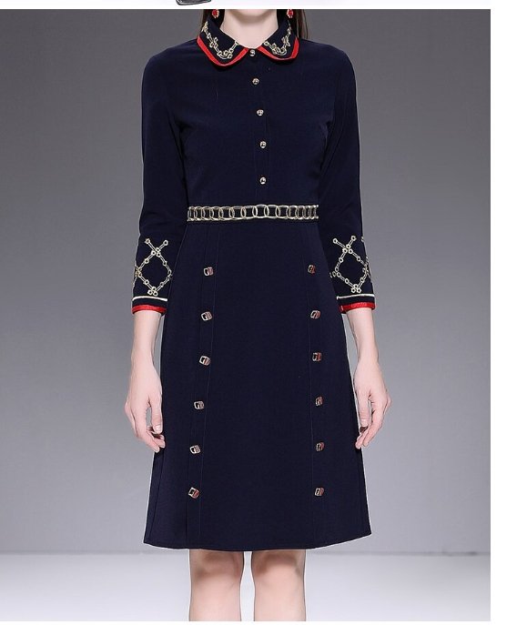 Blå Blyantkjole Fra 40-Tallet