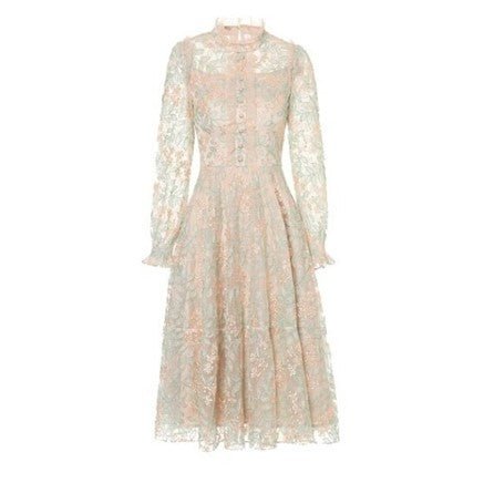 40-Tallskjole Blonder Vintage Chic Grå