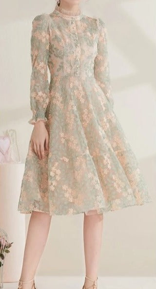 40-Tallskjole Blonder Vintage Chic Grå