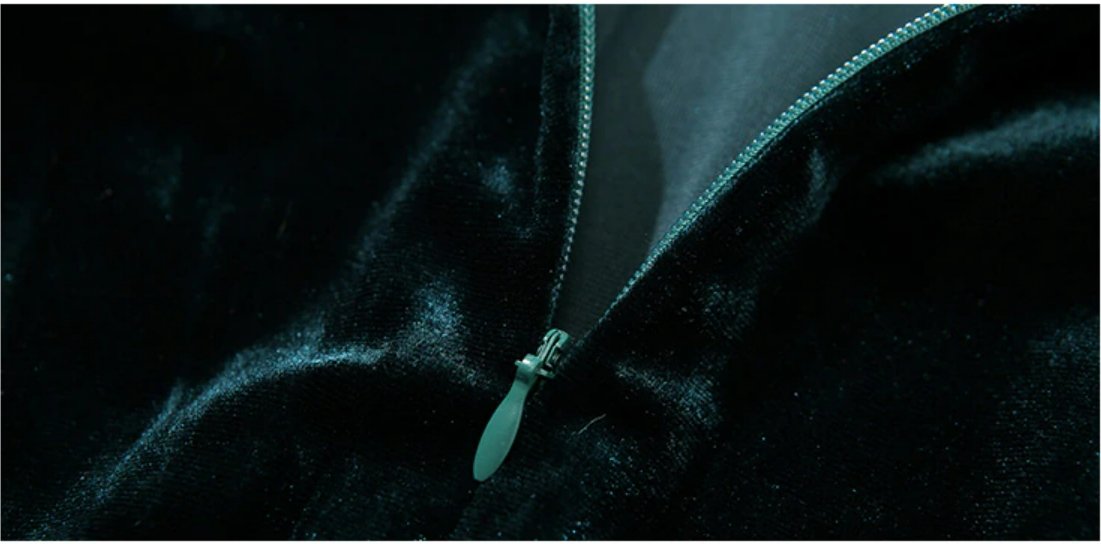 Grønn Fløyelskjole Fra 40-Tallet