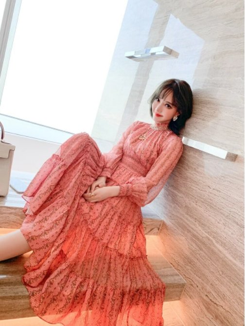 40-Talls Vintage Blekrosa Kjole