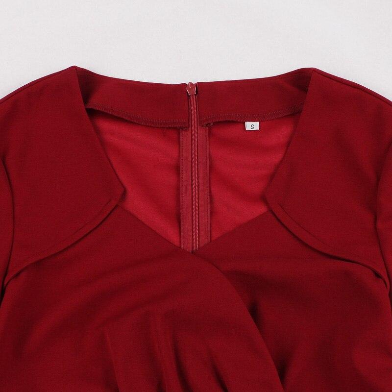 Burgunder Kjole Fra 50-Tallet