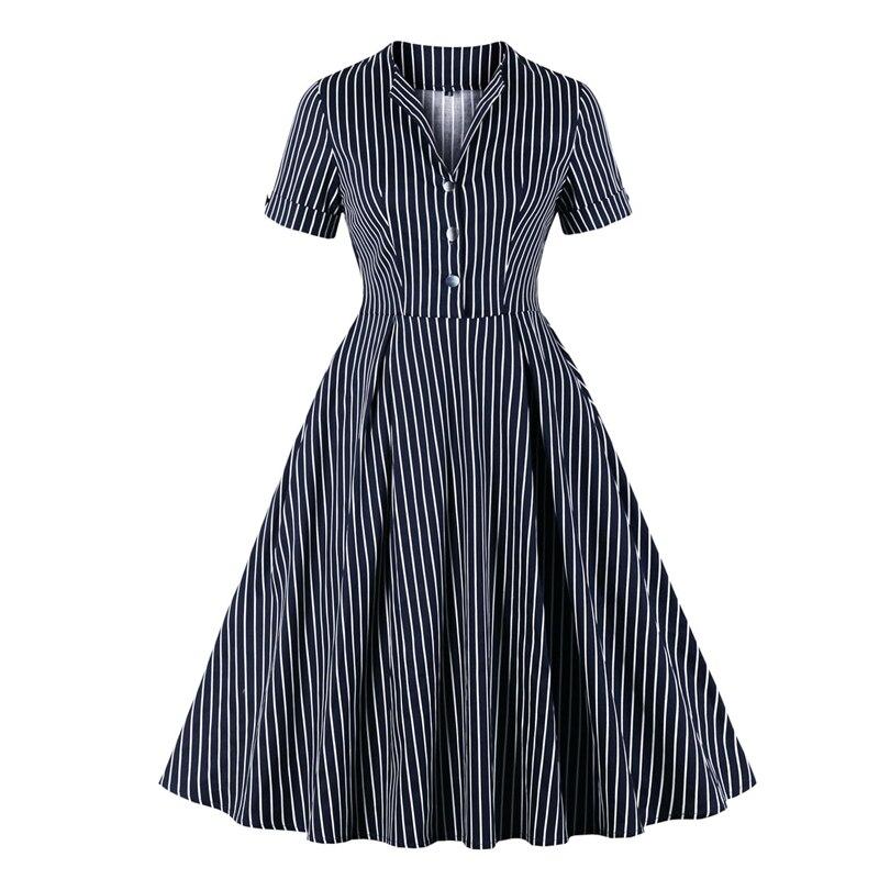 50-Talls Vintage Marine Kjole