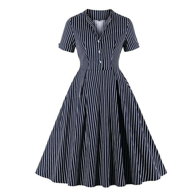 50-Talls Vintage Marine Kjole