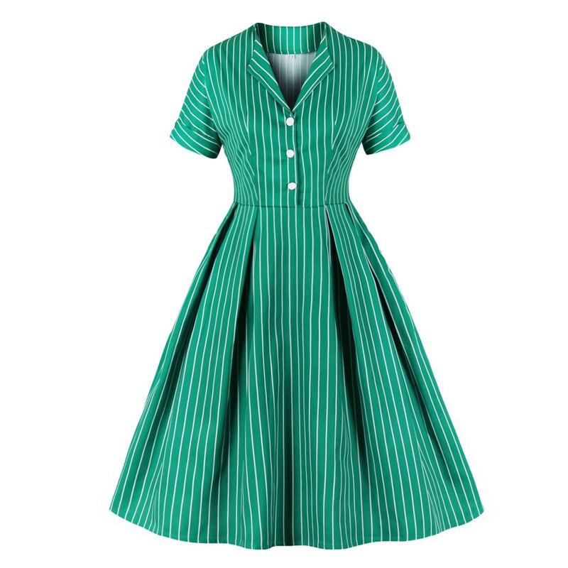 50-Talls Vintage Grønn Kjole