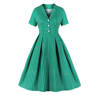 50-Talls Vintage Grønn Kjole