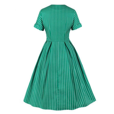 50-Talls Vintage Grønn Kjole