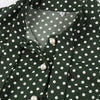 50-Talls Vintage Grønn Prikkete Kjole