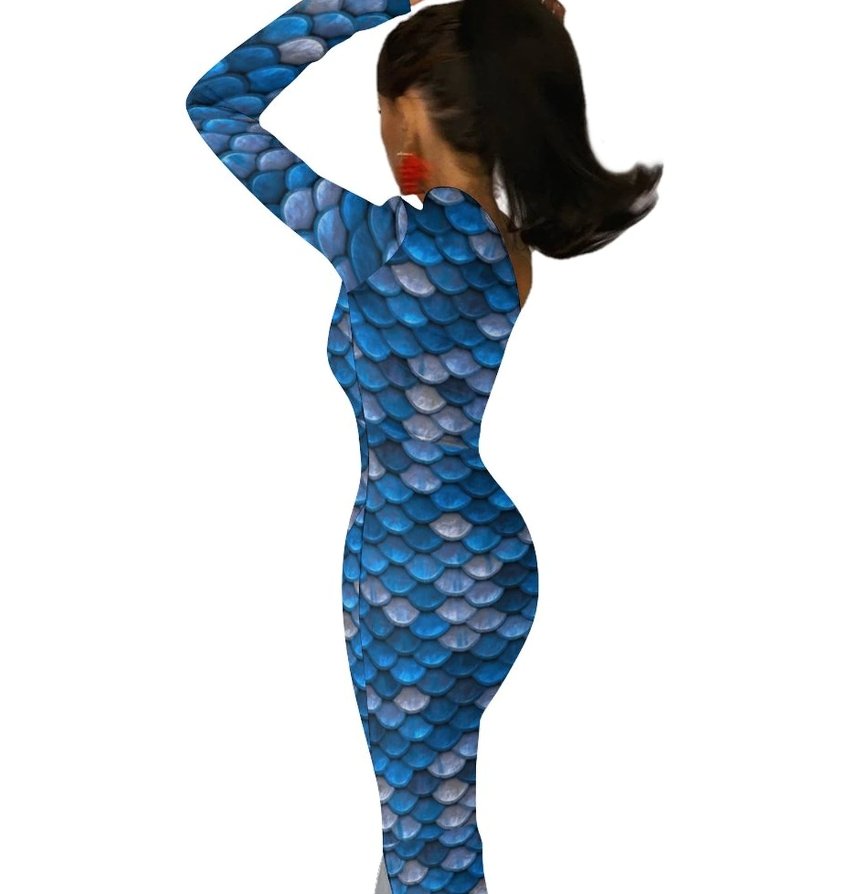 Blå Kjole Fra 70-Tallet