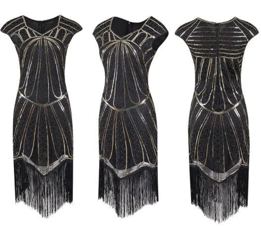 20-Talls Charleston-Kjole Gull