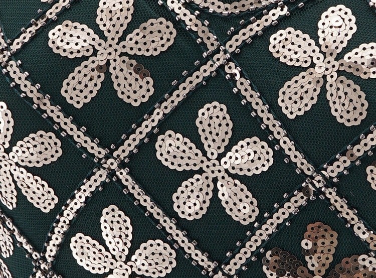 Charleston-Kjole Fra 20-Tallet - Grønn Og Gull