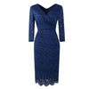 Vintage 50s Navy Pencil Dress